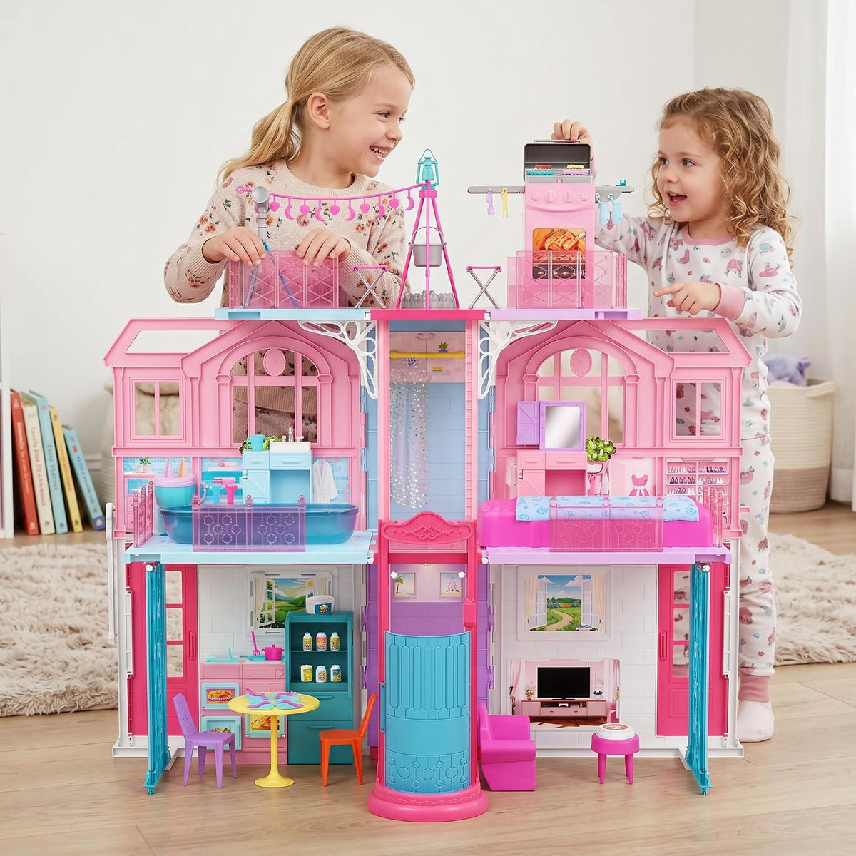 Style Shine Foldable Doll House - 3-Story House - image 4