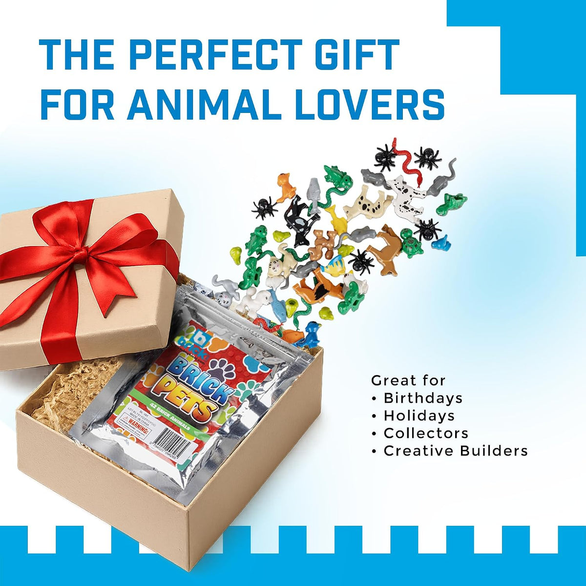 Brick Loot Animal Figure Pack 42-Piece Wild Domestic Building Block - image 4