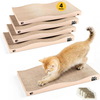 Cat Scratcher, Durable Scratch Pad - Beige / M: 16" - 4 Pack