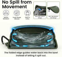 OHMO Spill Proof Collapsible Dog Bowl - 24oz / Camo Green - image 2