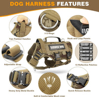 WINSEE Tactical Dog Harness with Dog Leash - Large / Camo Desert - image 4
