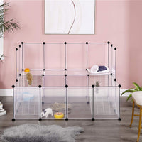 SONGMICS Pet Playpen with Floor, Small Animal Playpen – Essentials for Small Pets - White / 20 Panels - 56.3"L x 42.5"W x 36.2"H - image 2