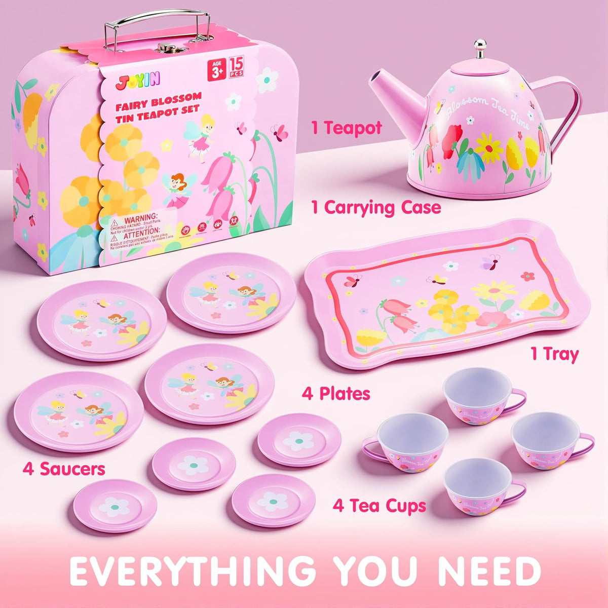JOYIN Fairy Blossom Tea Party Set for Little Girls - Fairy Blossom - image 2