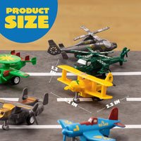 JOYIN 16 Pcs Pull Back Airplane Toys, Boys Plane Playset - image 3