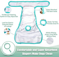 wegreeco Washable Reusable Premium Female Dog Diapers - Large / The King of Forest - image 3