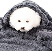 2 Blankets, Dog Cat Pet Blanket, Soft Warm Fleece, for Puppy - Darkgray+navyblue / 60"L x 40"W, 2/Pack - image 4