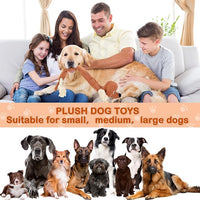 Dog Toys,Squeaky Dog Chew Toy with Crinkle Paper,Interactive Tough Plush Rope Toys for Small Medium Large Dogs with Gift Boxes