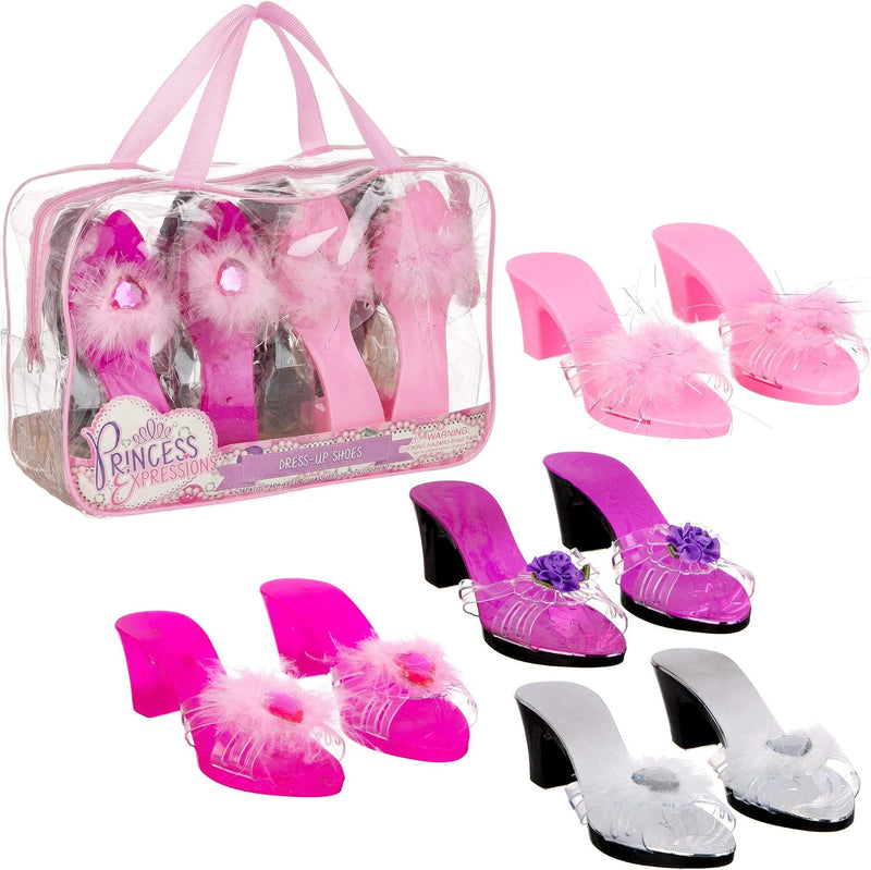 Expressions Toddler Girls Kids 4 Pack Dress Up Royalty Shoes