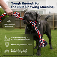Pacific Pups Products Giant Dog Rope Toy - Red / 2 Pack - image 2