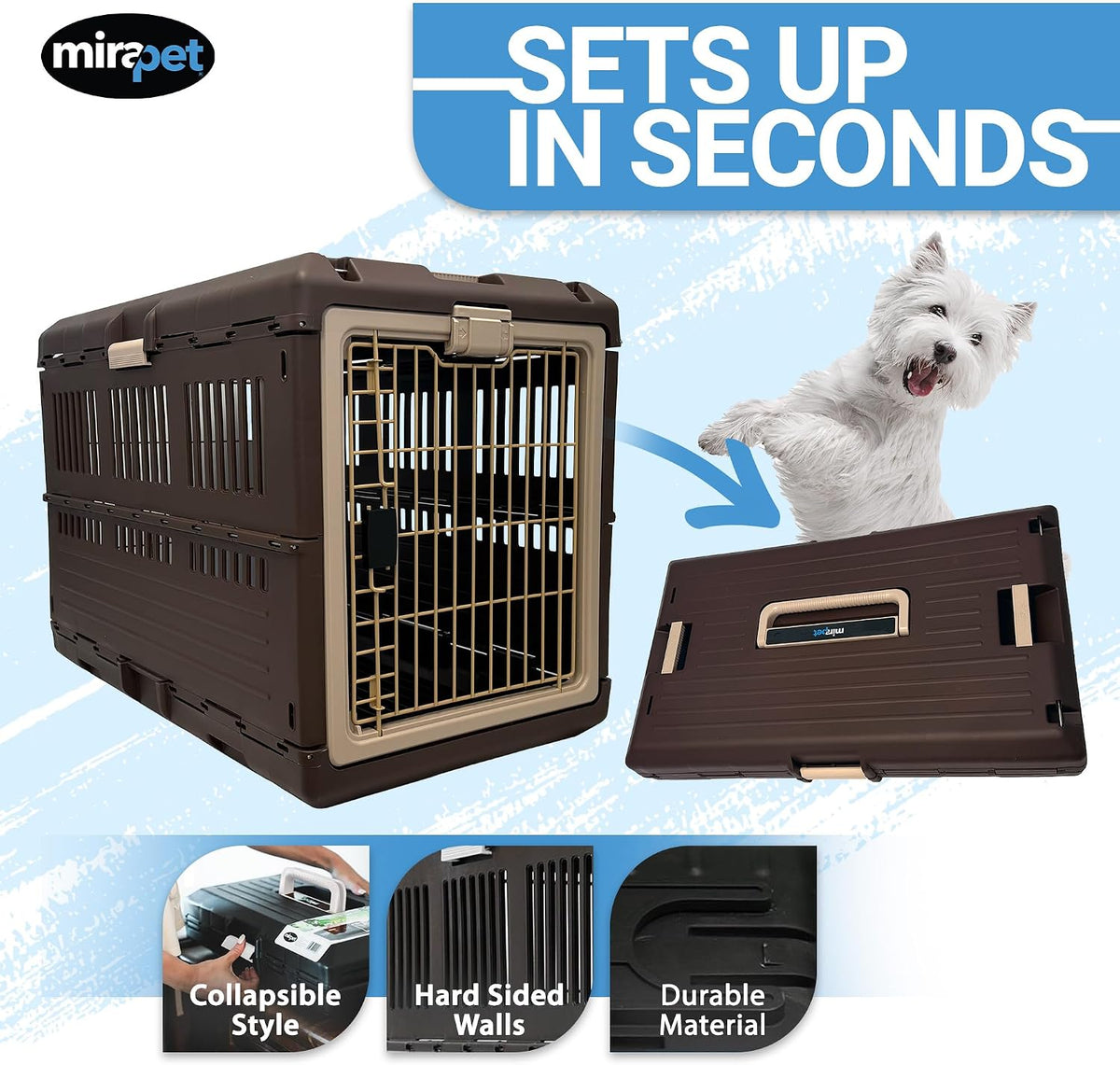 Collapsible Pet Carrier for Large Dogs & Cats - 35.0"L x 21.0"W x 27.0"H / without kit - image 2