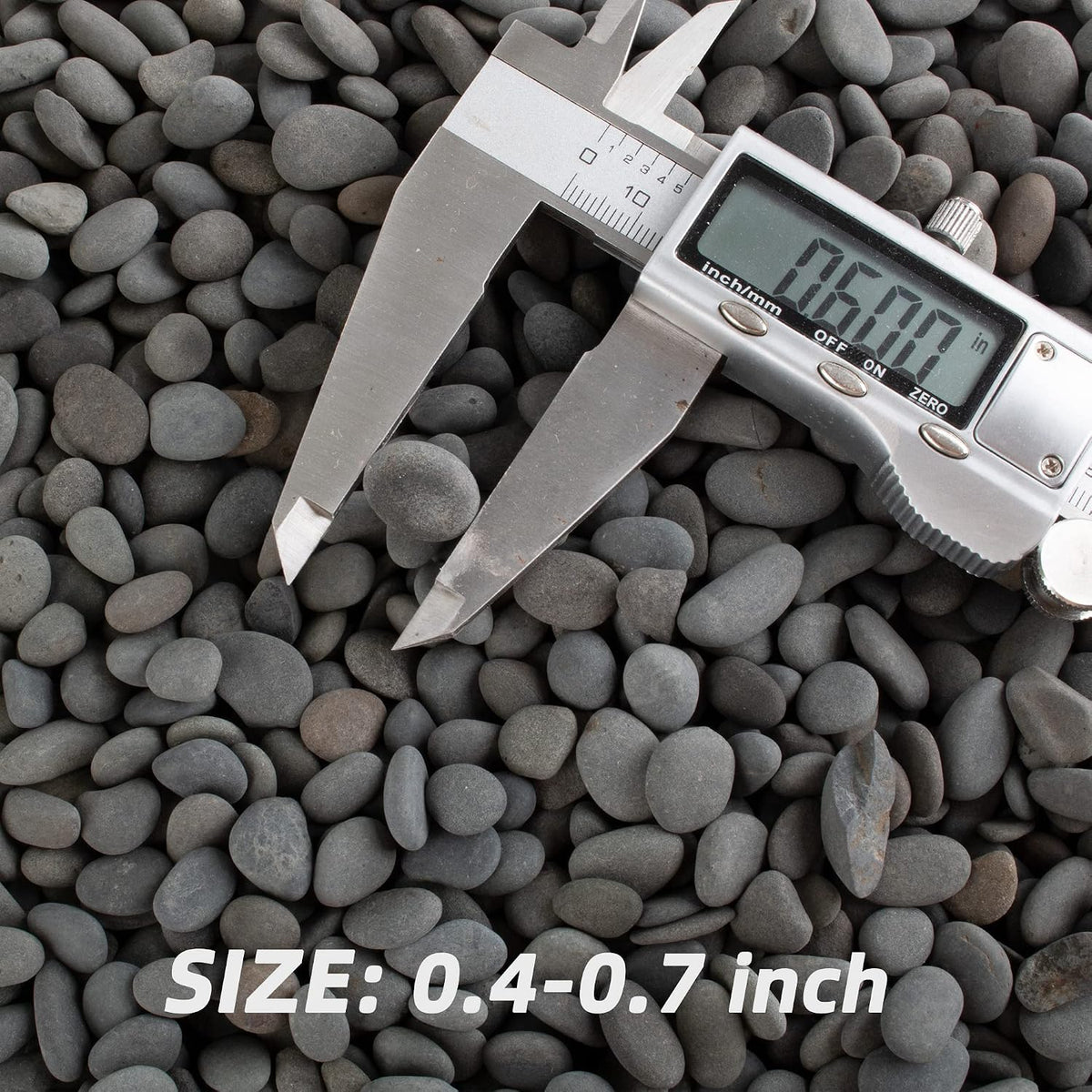 CJGQ Decorative River Rocks Pebbles for Succulents - 7lb / Black-Medium - image 3