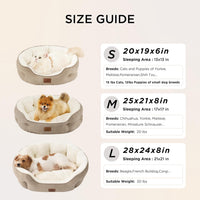 Bedsure Small Dog Bed Washable, Round Cat Beds for Indoor Cats - 20"L x 19"W x 6"Th (Pack of 4) / Camel - image 3