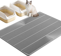 XXL Cat Litter Mat, Large Silicone Waterproof Mat - 1 Count (Pack of 1) / Gray