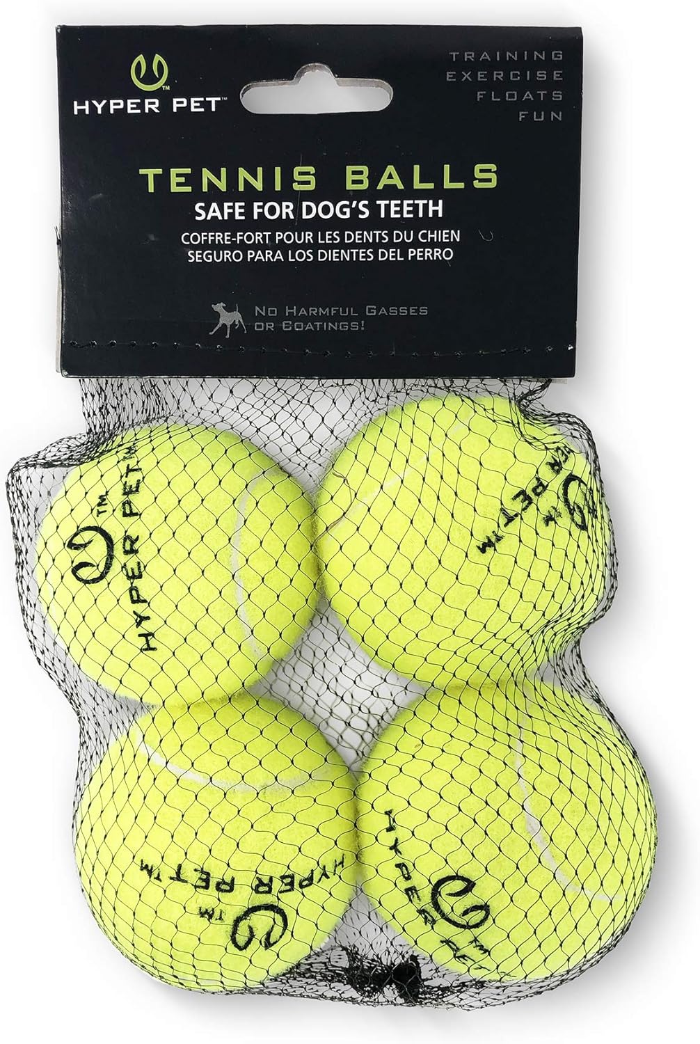Hyper Pet Mini Extra Small Tennis Balls for Dogs - Green / Regular 2.5" - 4 Pack