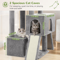 Globlazer Z78 Heavy Duty Cat Tree for 20lbs Large Adult Cats - Light Grey / 78 inch - image 3