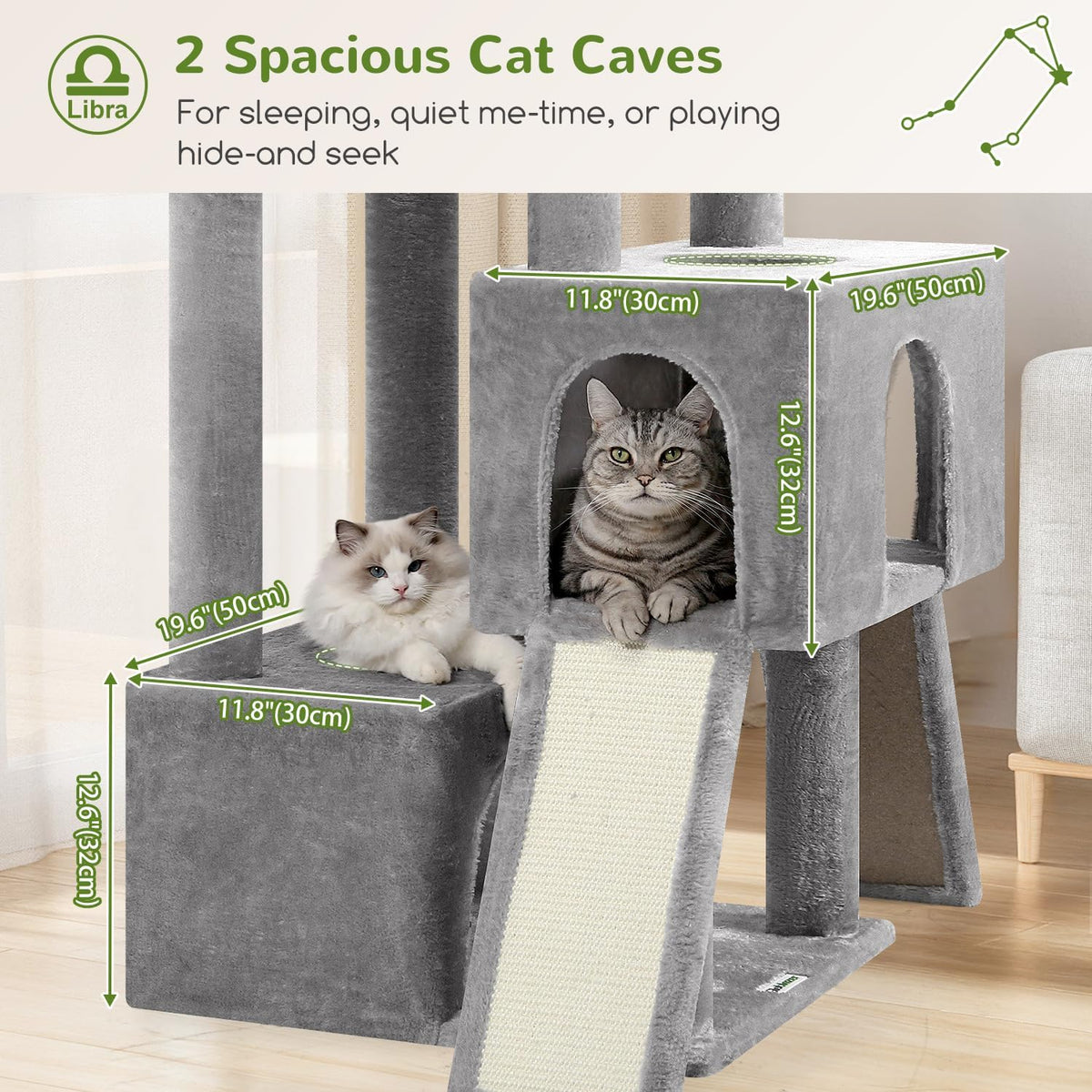 Globlazer Z78 Heavy Duty Cat Tree for 20lbs Large Adult Cats - Light Grey / 78 inch - image 3