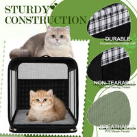 Large Cat Carrier Dog Carriers Soft for Small Medium Cats Puppies Up - Black - image 4