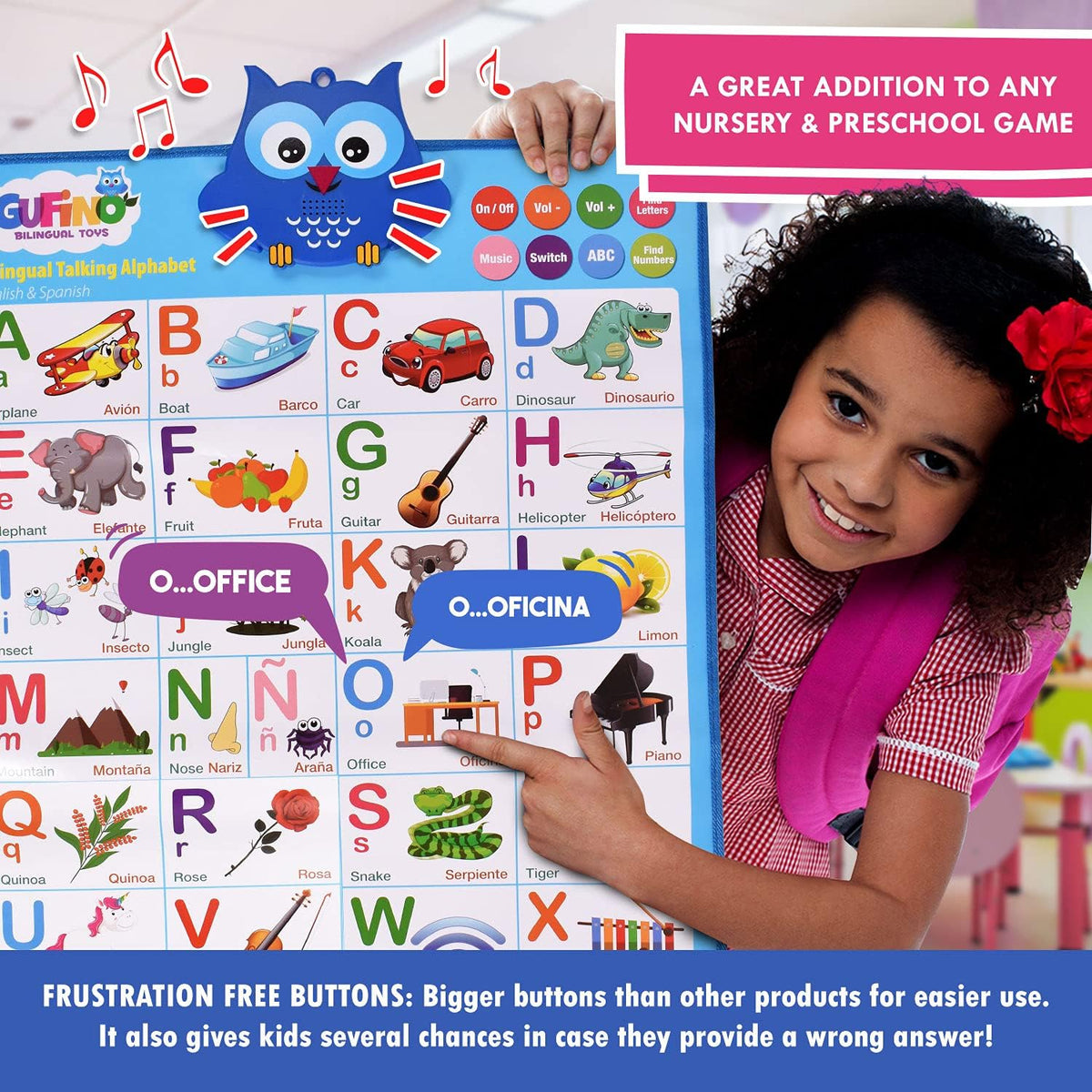 English & Spanish Alphabet Poster - Alphabet Blue - image 4