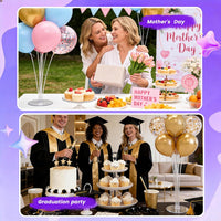 JOYYPOP 4 Sets Balloon Stand Kit For Table - 4 Pack Clear - image 2