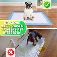 TidyFriend Pee Pad Holder Tray 30 x36 Inches, Puppy Pad Holder, Easy to Clean and Store Pee Pad Holder for Dogs, Silicon Training Pad Holder, No Spill Puppy Pad Holder (Light Grey)