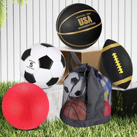 Lenwen sports balls set with basketball, soccer ball, football, playground ball, pump and bag - view 8