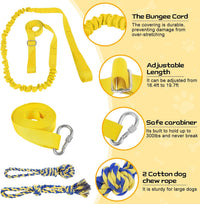 XiaZ Tug of War Dog Toy, Interactive Dogs Toy Bungee Hanging Tether with 2 Chew Rope Toys, Heavy - Yellow - image 2
