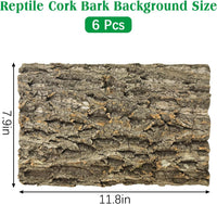 10PCS Cork Tile Background Bark 7.9”Lx7.9”W Reptile Tank Background - 6PCS - 11.8” x 7.9” - image 2