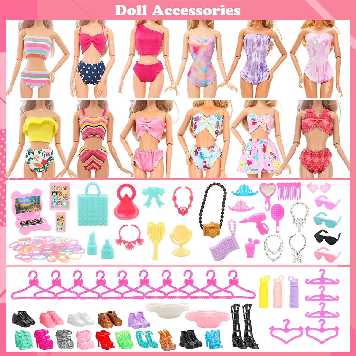 116 Pack Doll Clothes and Accessories for 11.5 inch Doll – Fun for Kids & Family - 11.5 inch (Pack of 2) - image 3
