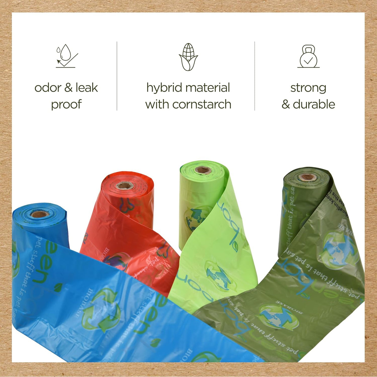 Greenbone Earth Friendly Cat or Dog Poop Bags, Plant Based - Nature Theme / 1 Count (Pack of 8) - image 2
