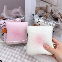Bread Butter Squishy,Slow Rising Squishy，Stress Balls，Fidget Toy – Fun for Kids & Family - Pink and White - image 3