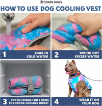 Spark Paws Dog Cooling Vest, Evaporative Summer Cooling - Snowcone / Medium - image 3