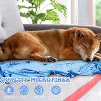 Peryiter 8 Pcs Dog Towels Pet Bath Drying Towels 55 x 28 Inches Large - Blue - image 4