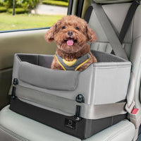 A 4 Pet Dog Car Seats for Small Dogs, Under 25 lbs - Grey / Small