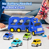 FunMission Toddlers Fire Truck for Kids 3-9 Year Old，5 in 1 Friction - 5 TRANSPORT CARS - image 4