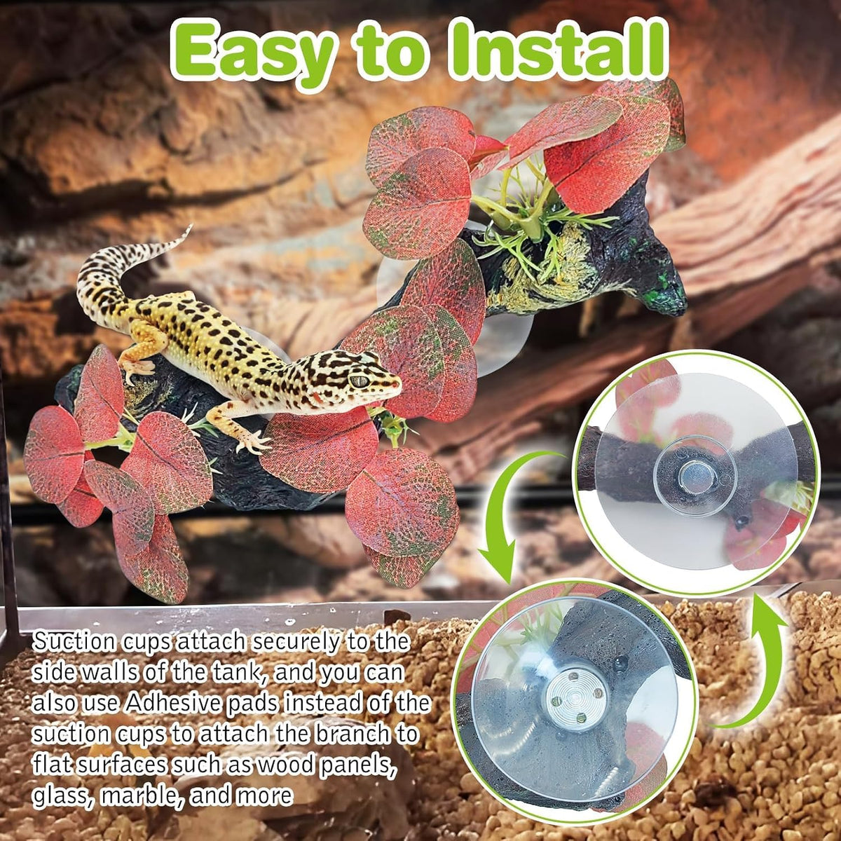 2 PCS Reptile Corner Branch - Red - image 4