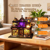 OZJAY Warm Christmas Lodge miniature house kit for adults with LED lights - view 38