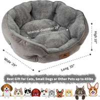 Small Dog Bed for Small Dogs, Cat Beds for Indoor Cats - Large (Pack of 1) / Grey - image 3