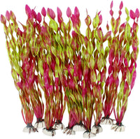 MyLifeUNIT Artificial Seaweed Water Plants for Aquarium - Wine Red
