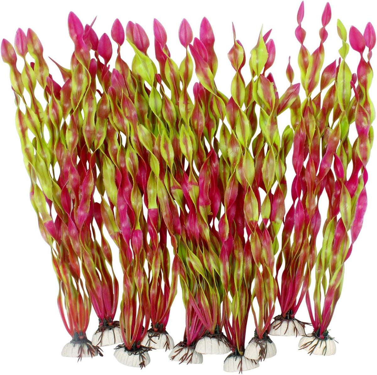 MyLifeUNIT Artificial Seaweed Water Plants for Aquarium - Wine Red