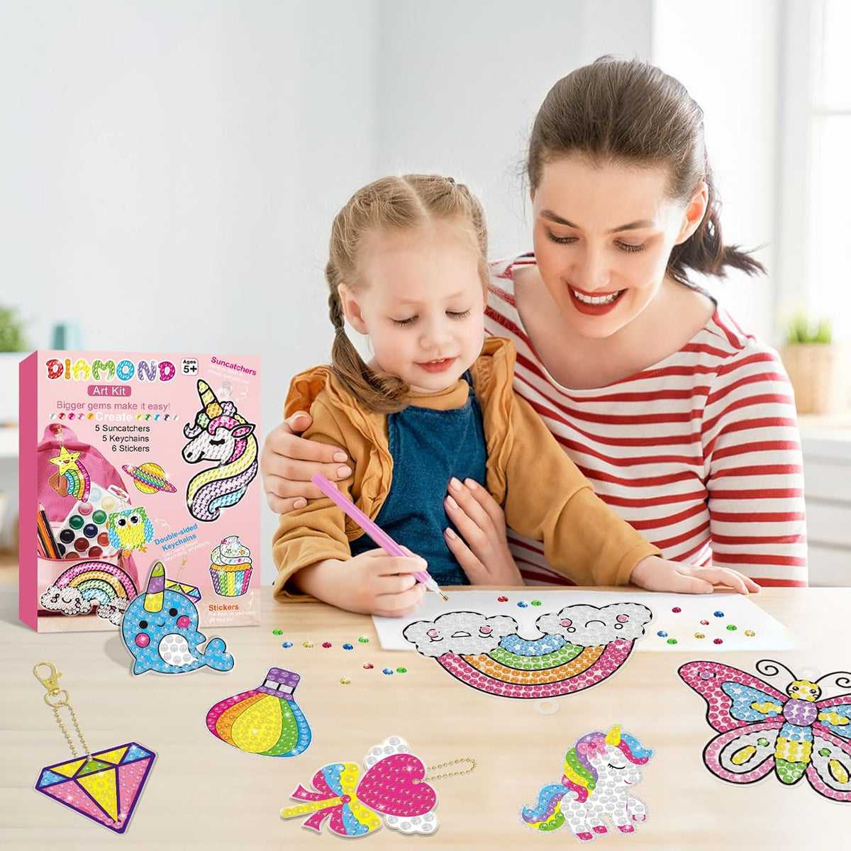 BANBBUR 16 Pcs Gem Art for Kids Ages 4-8-12 - image 2