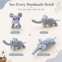 Dog Rope Toys, Puppy Teething Chew Toys for Small and Medium Dogs, 2 Pack – Essentials for Dogs - Grey Elephant - image 4