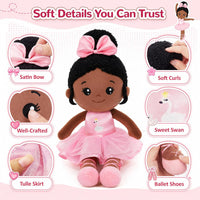 OUOZZZ Soft Baby Doll 12.6" Yellow Bee Dress Snuggle Buddy Doll – Fun for Kids & Family - E-nevaeh02 Pink Ballerina - image 3