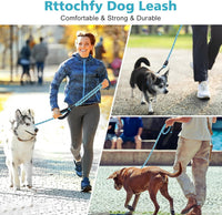 Rttochfy Rope Dog Leash 2/4/5/6/8/10 FT with Comfortable Padded - L (1/2'' x 5 FT) / Grey - image 2