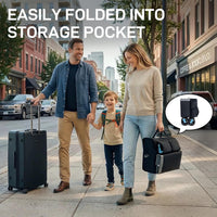 EVER ADVANCED Wagon Stroller for 2 Kids - Black Blue / Folded Size: 27.5" x 9" x 16" - image 3