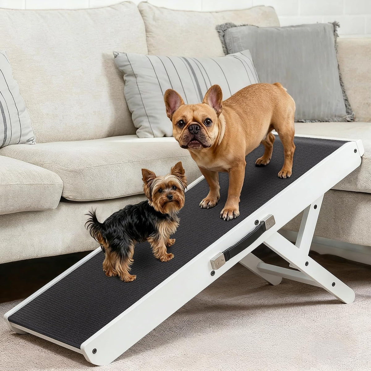 Dog Ramp for Couch, Non-Slip - White