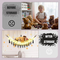 CERETIA Stuffed Animal Hammock Large Corner Plushie Net Storage - Black / Large-(Package of 1) - image 4
