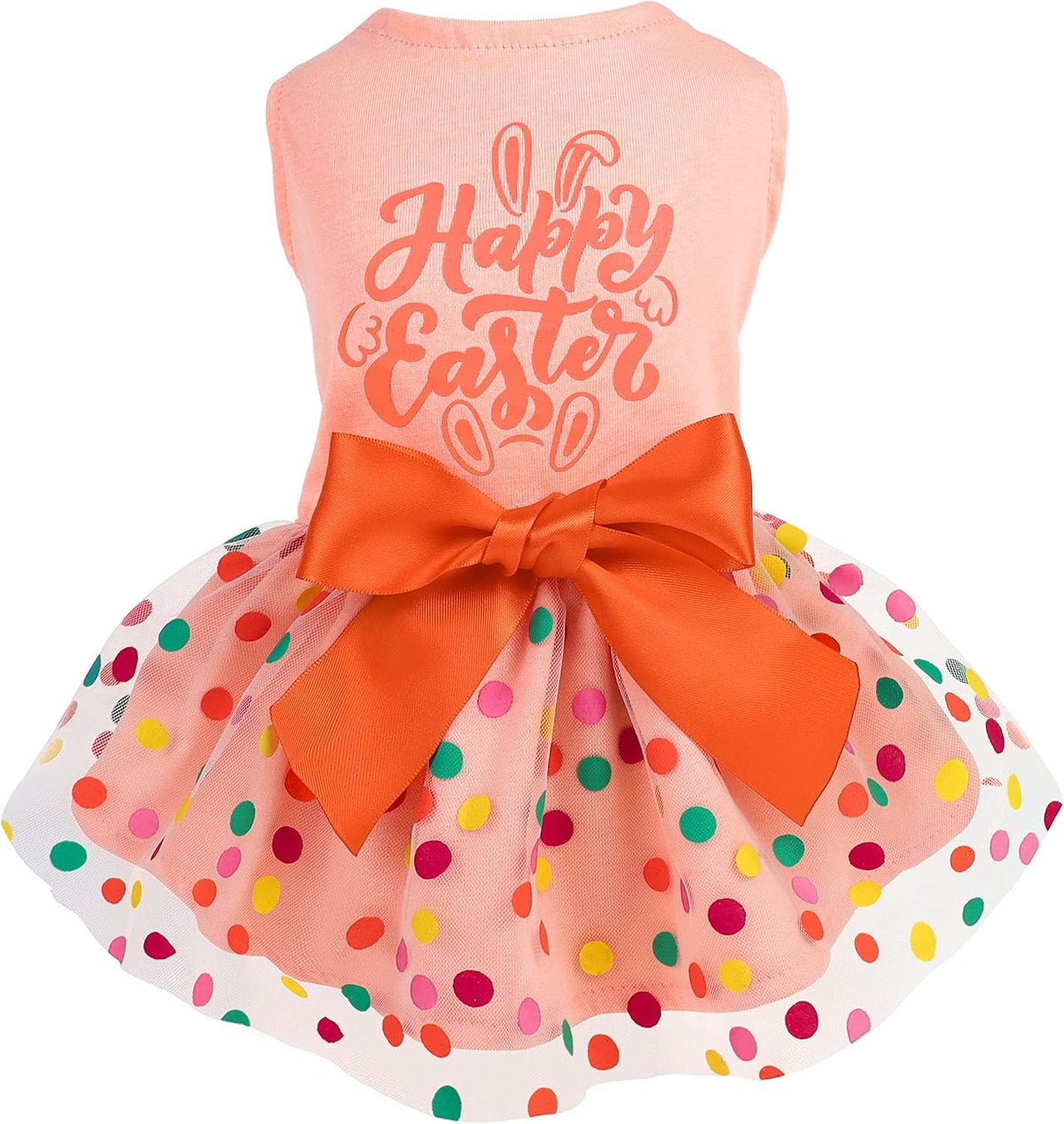 Fitwarm Birthday Girl Dog Tulle Dress - Small / Happy Easter