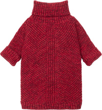 Fitwarm Thermal Knitted Dog Sweater Doggy Winter Coat Pet Clothes - Medium / Burgundy Red