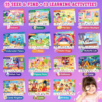 JoyCat seek and find activity book with dry erase markers, cloth and storage bag - view 12