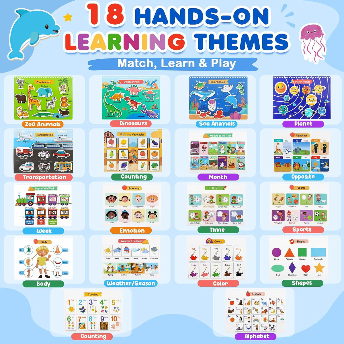 URMYWO Busy Book, 36 Preschool Learning Activities - image 2